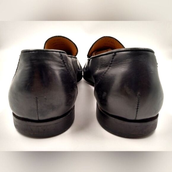 Johnson & Murphy Black Leather Loafers Shoes size 11 - Picture 13 of 16